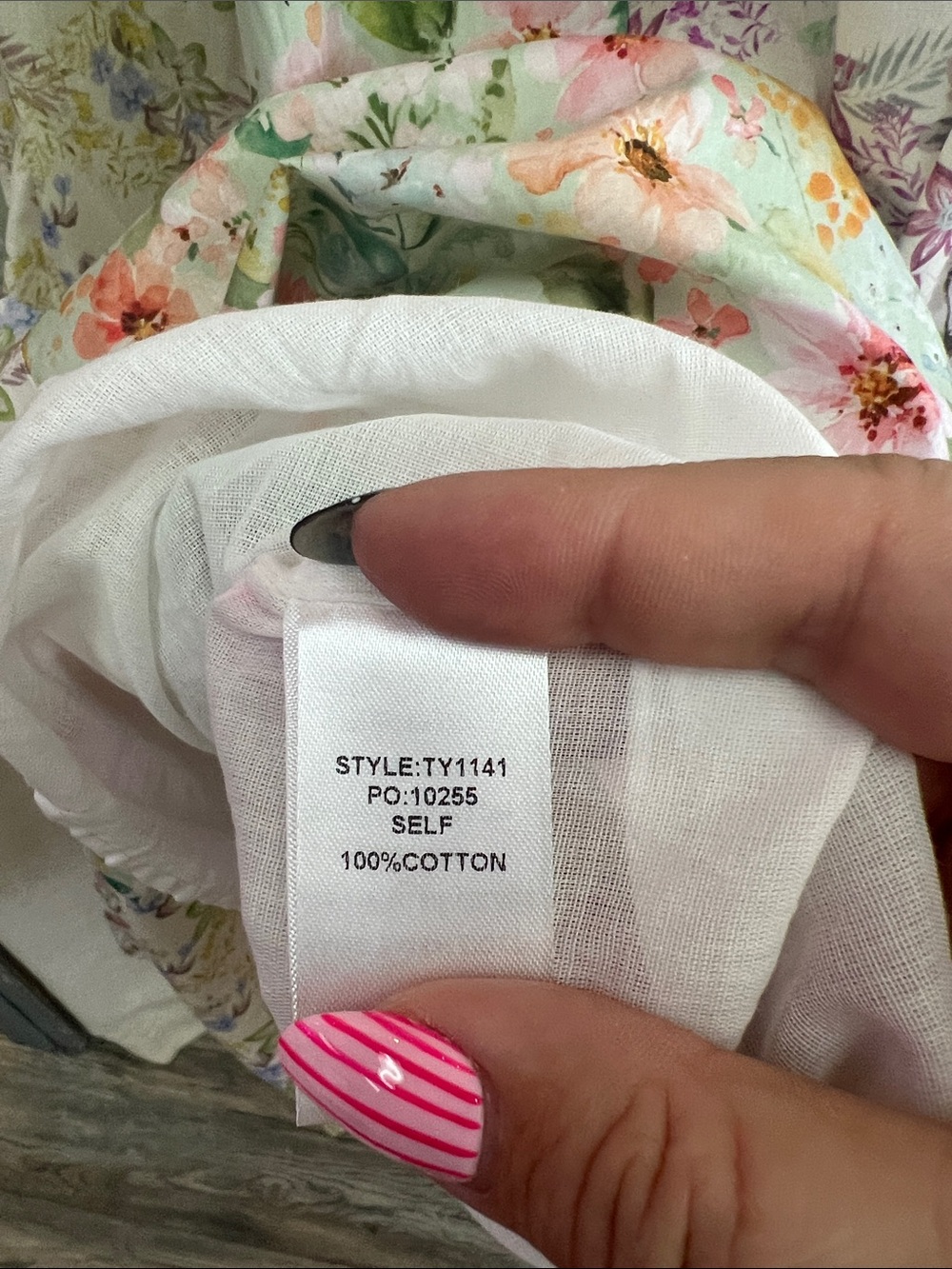 Mixed Floral Midi Dress Spaghetti Strap Pastel Print Medium - Picture 10 of 14